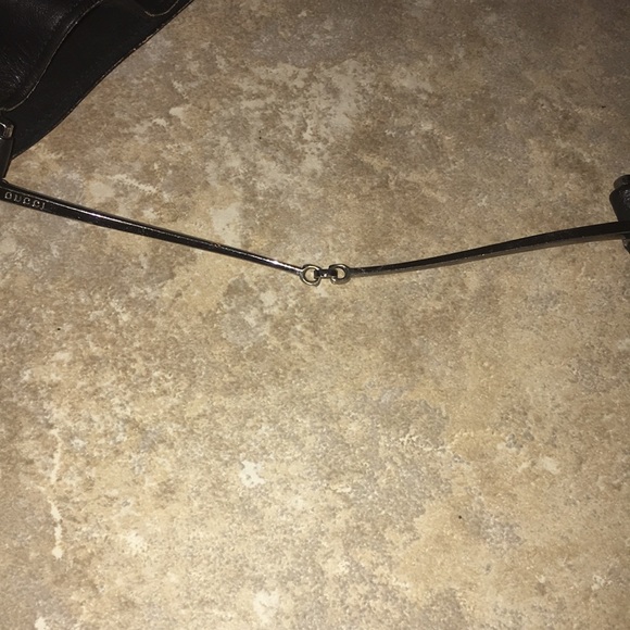 Gucci Vintage Black Leather Bag with altered strap Silver HorseBit Zip T… - Picture 9 of 14